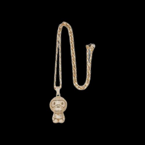 BAPE Milo Crystal Stone Necklace 'Gold'