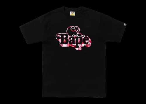 BAPE ABC Camo Milo On Bape Tee (FW25) Black/Pink