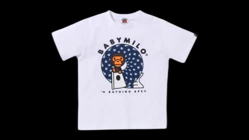 BAPE Kids Koinobori On Baby Milo Tee Black