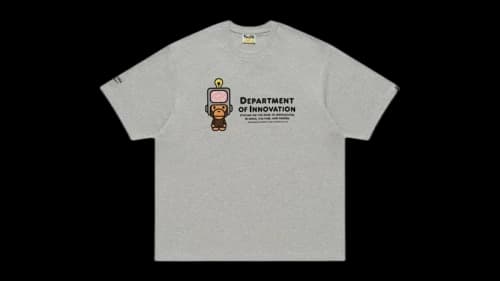 BAPE x KidSuper Milo Dept. of Innovation Graphic Tee Gray