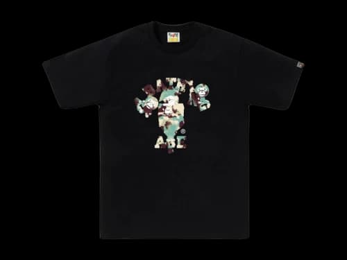 BAPE Map Camo College Milo Tee Black/Multicolor