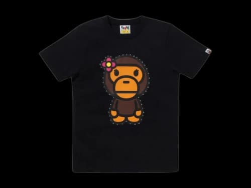 BAPE Women's Crystal Stone Big Baby Lisa Tee Black