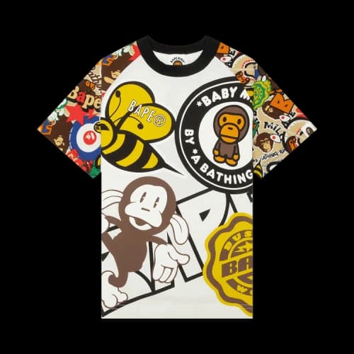 BAPE Milo Assorted Print Tee 'White'