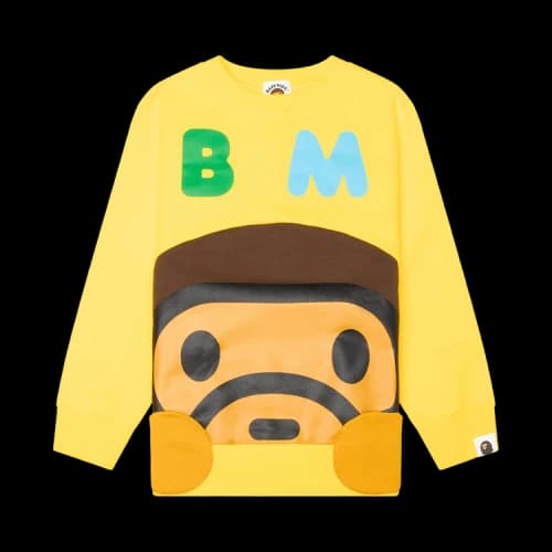 BAPE Milo Crewneck Sweatshirt 'Yellow'