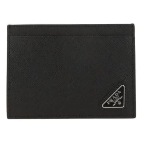 PRADA SS26 Saffiano Leather Card Case 'Black'