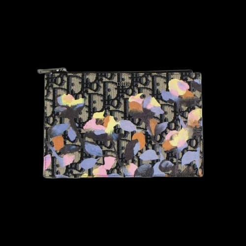 Dior Alex Foxton Print Card Holder Pouch 'Beige'