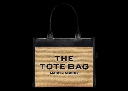 Marc Jacobs The Woven Large Tote Bag Natural/Black