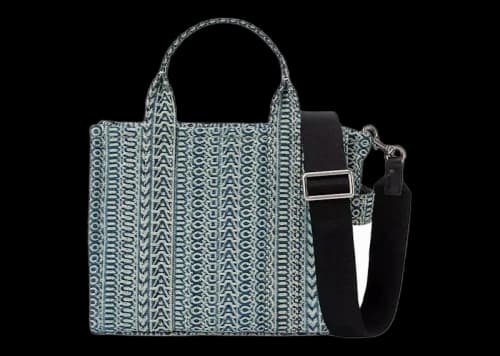 Marc Jacobs The Washed Monogram Denim Small Tote Bag Denim