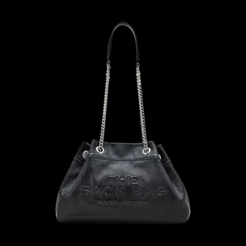 Marc Jacobs Leather Chain Sack Bag Black