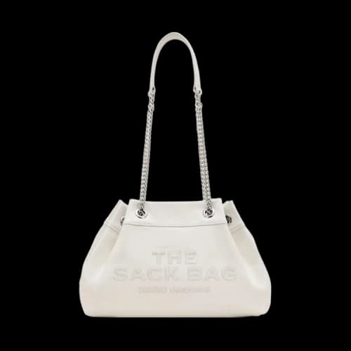 Marc Jacobs The Chain Sack Leather Bag White