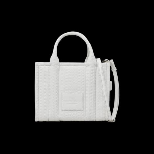 Marc Jacobs DTM Monogram Leather Small Tote Bag White