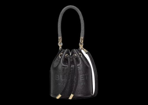 Marc Jacobs The Leather Micro Bucket Bag Black