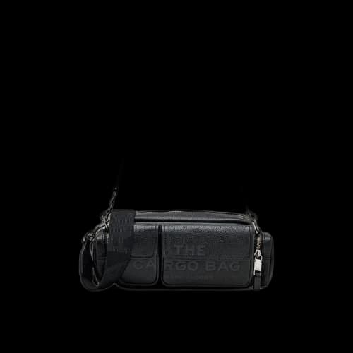 Marc Jacobs Leather Cargo Shoulder Bag Black