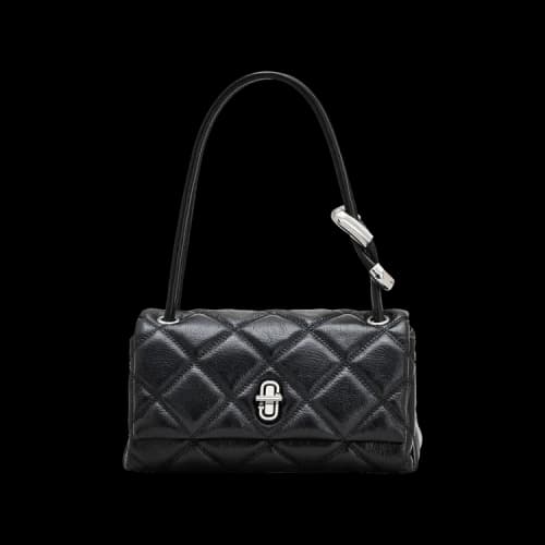 Marc Jacobs The Mini Quilted Leather Dual Shoulder Bag Black
