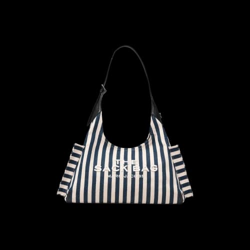 Marc Jacobs Stripe Canvas Belted Sack Bag Blueea