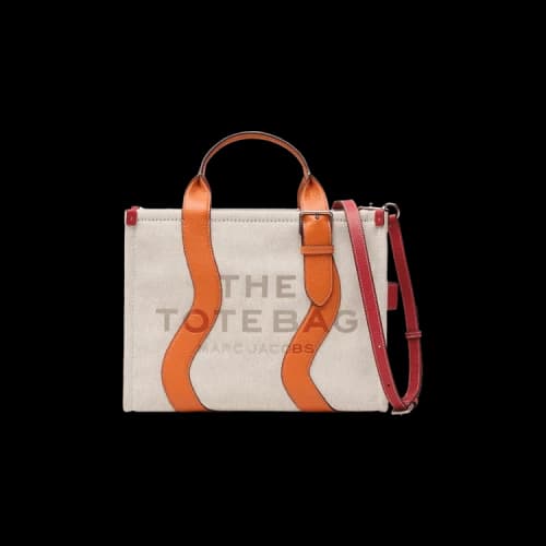 Marc Jacobs Wavy Canvas Medium Tote Bag Cotton