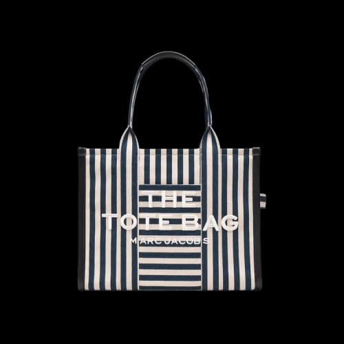 Marc Jacobs Stripe Canvas Large Tote Bag Blueea
