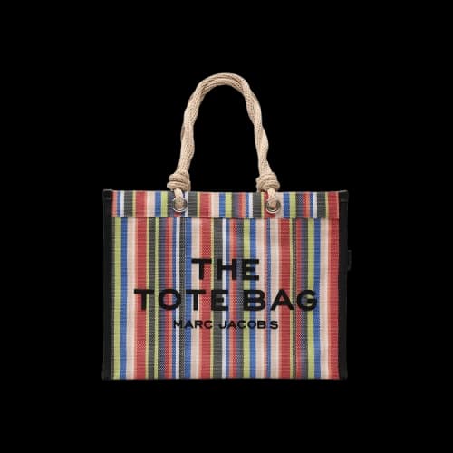Marc Jacobs Stripe Mesh Rope Large Tote Bag Red
