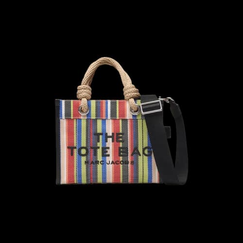 Marc Jacobs Stripe Mesh Rope Small Tote Bag Red