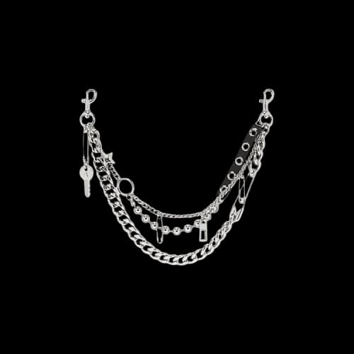 Marc Jacobs Grommet Charm Chain Shoulder Strap 'Nickel'