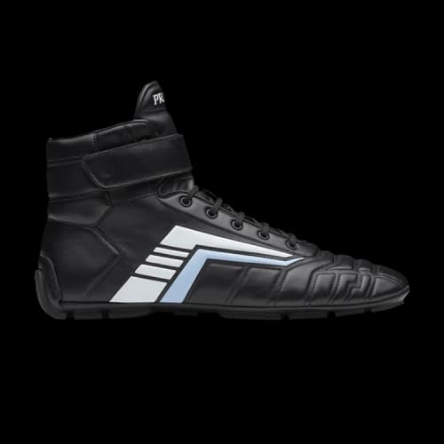 Prada Rev Cuero High 'Black Light Blue'