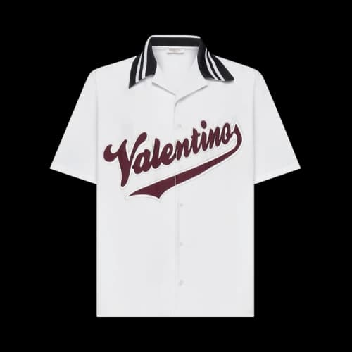 Valentino Logo Short-Sleeve Shirt 'White'