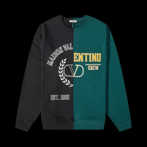 Valentino Crewneck Sweatshirt 'Black/College Green'