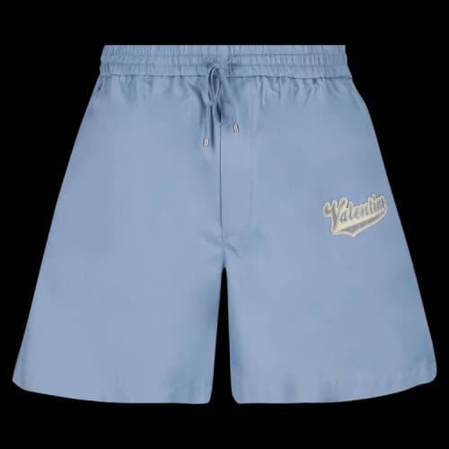 Valentino Logo Patch Drawstring Shorts 'Blue'