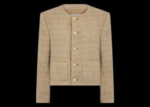 Celine Chasseur Natural Knitted Natte Jacket Natural