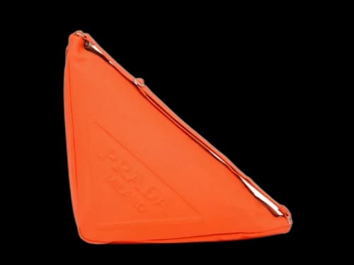 Prada Canvas Triangle Bag Orange