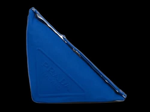 Prada Canvas Triangle Bag Cobalt Blue