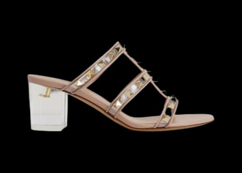Valentino Garavani Rockstud Block-Heeled Sandals Pink (Women's)