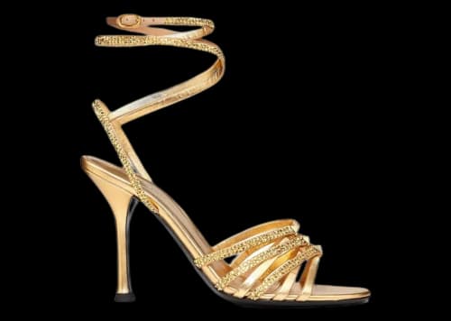 Valentino Garavani Rockstud Strappy Heeled Sandals Gold (Women's)
