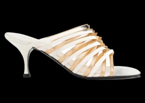 Valentino Rockstud 70mm Strappy Mules White (Women's)