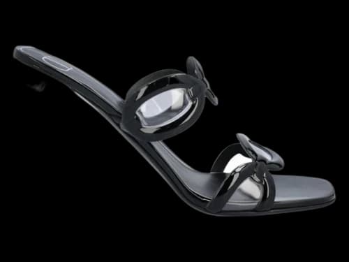 Valentino Chain Open Toe Sandals Black (Women's)
