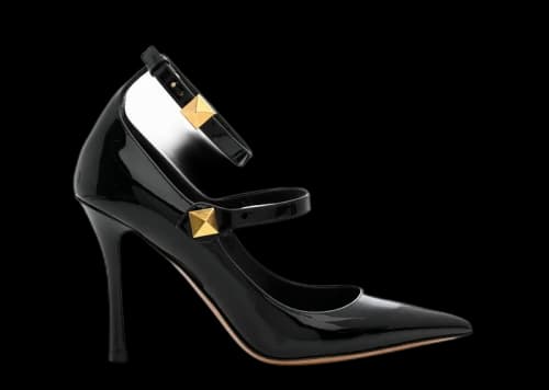 Valentino Garavani Rockstud Pointed Toe Ankle Pumps Black (Women's)