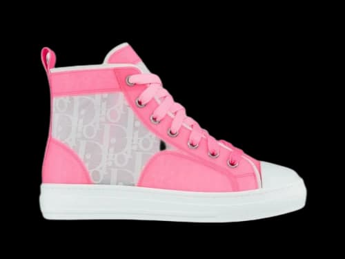 Dior B23 High White Fluorescent Pink Dior Oblique (Kids)