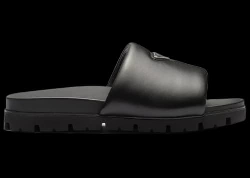 Prada Padded Slides Black Nappa Leather (Men's)