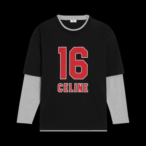 CELINE 16 Skater T-Shirt 'Black/Gey/Red'