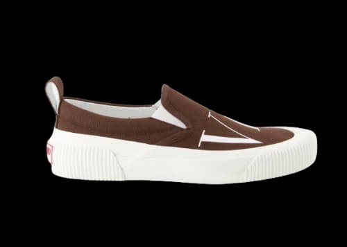 Valentino Vltn Slip On Brown White