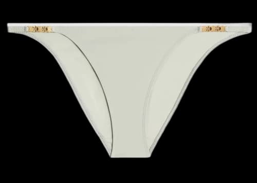 Celine Triomphe Gourmet Chain in Matte Jersey Swim Bottom Vert Amande