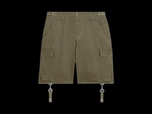 Celine Straps in Cotton Shorts Green