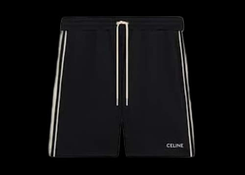 Celine Double Face Jersey Tracksuit Shorts Black/White