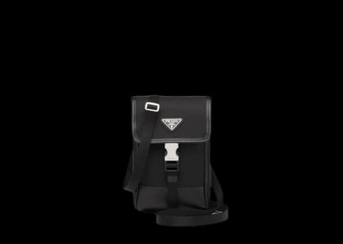 Prada Logo-plaque Crossbody Bag Black