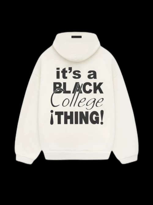 Fear of God Essentials It's A Black College Thing Hoodie White
