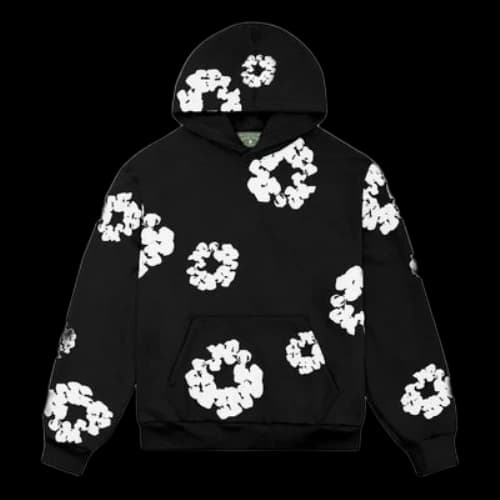 Denim Tears Cotton Wreath Hoodie 'Black White'