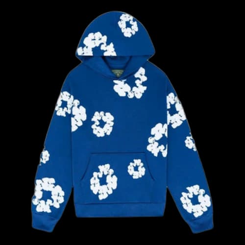 Denim Tears Cotton Wreath Hoodie 'Blue White'
