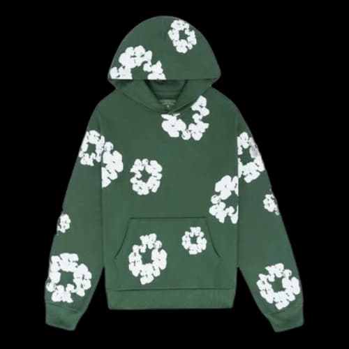 Denim Tears Cotton Wreath Hoodie 'Green White'