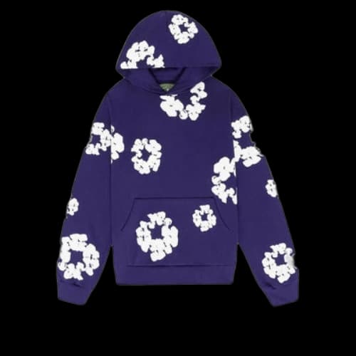 Denim Tears Cotton Wreath Hoodie 'Purple White'