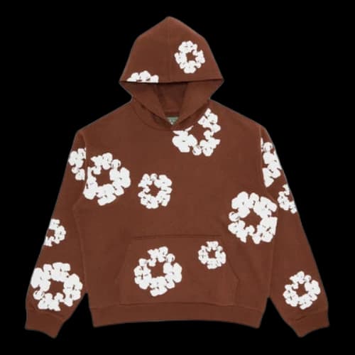 Denim Tears Cotton Wreath Hoodie 'Brown White'